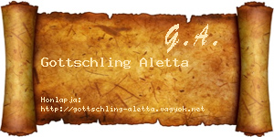 Gottschling Aletta névjegykártya